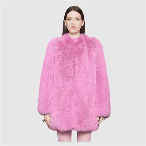 pink gucci coat